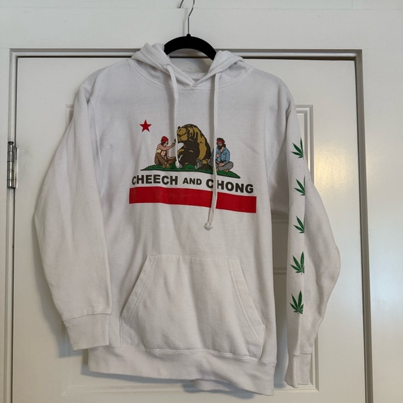 Cheech and Chong White Hoodie - Small - Picture 1 of 3